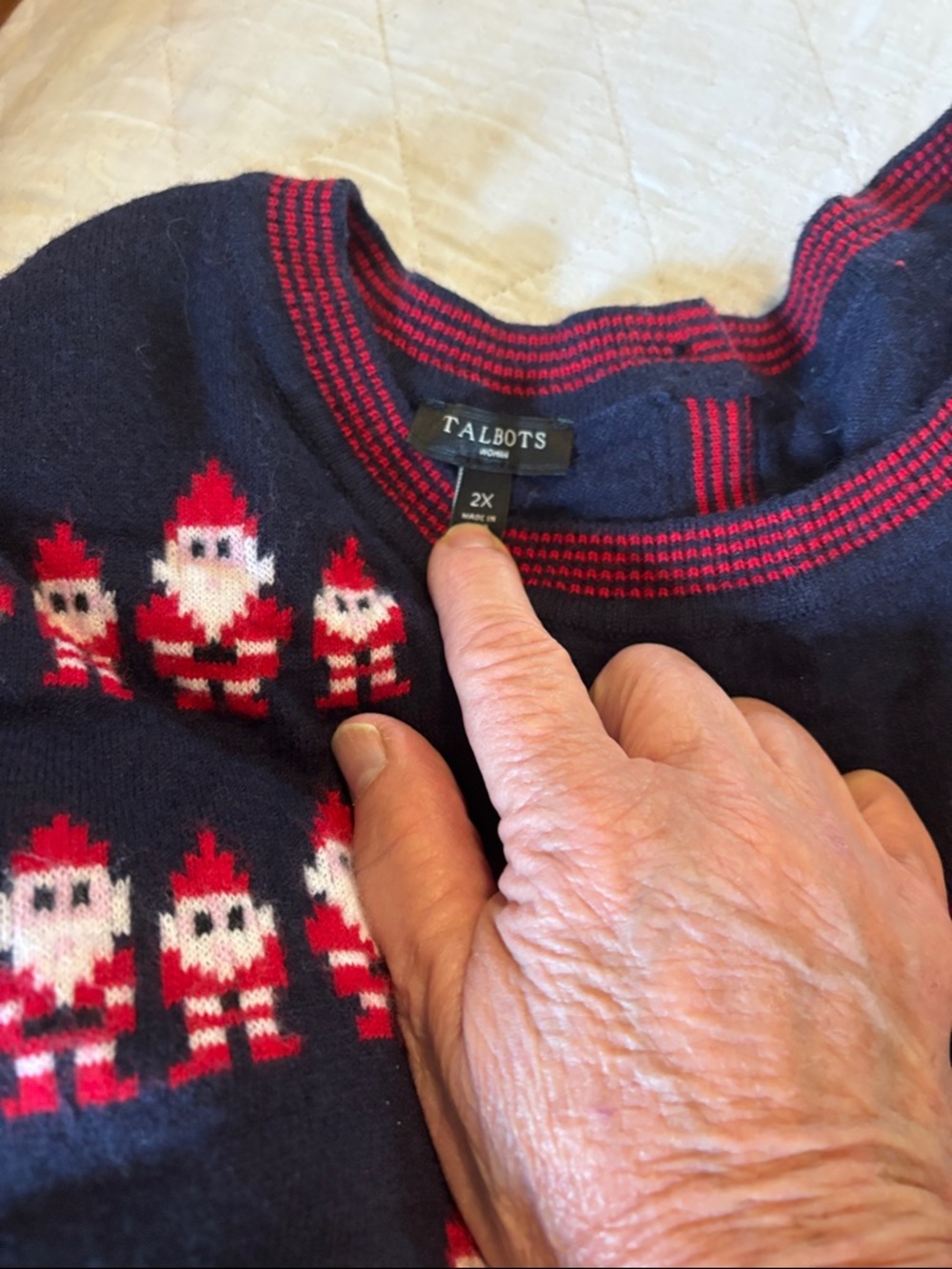 Navy Christmas Sweater - Picture 3 of 3